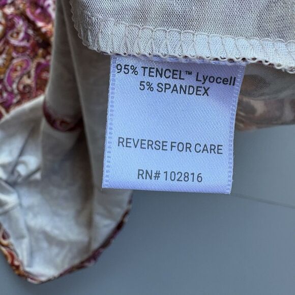 Garnet Hill Phoebe Button Front Knit Dress Size Medium Multicolor Jersey Pockets - Picture 11 of 13